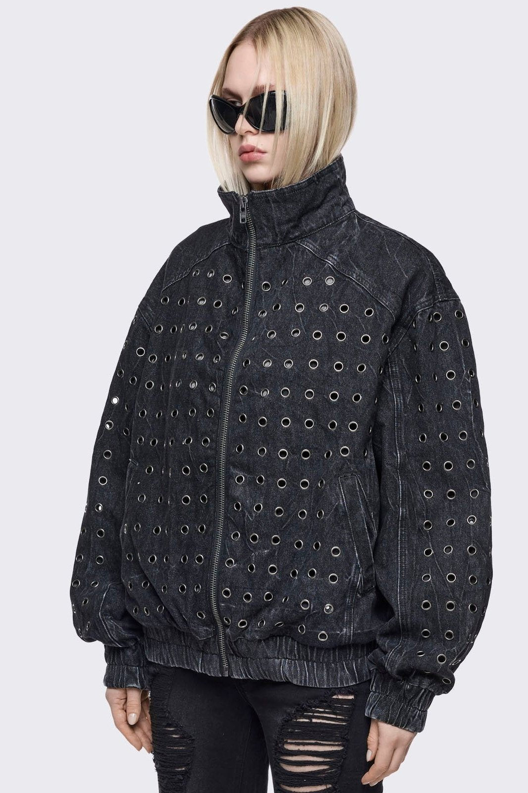 Minga London Rogue Denim Bomber Jacket