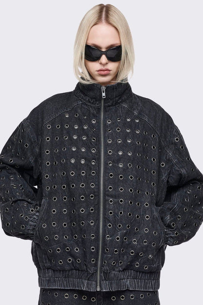 Minga London Rogue Denim Bomber Jacket