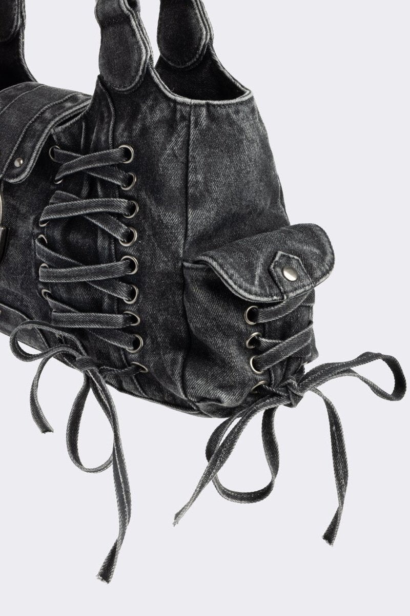 Minga London Locklyn Denim Shoulder Bag