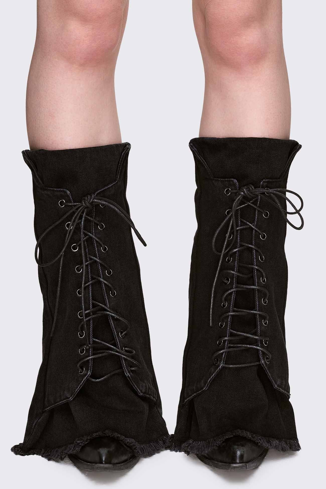 Minga London Bound Denim Leg Warmers