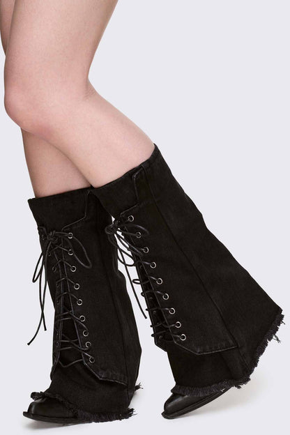 Minga London Bound Denim Leg Warmers