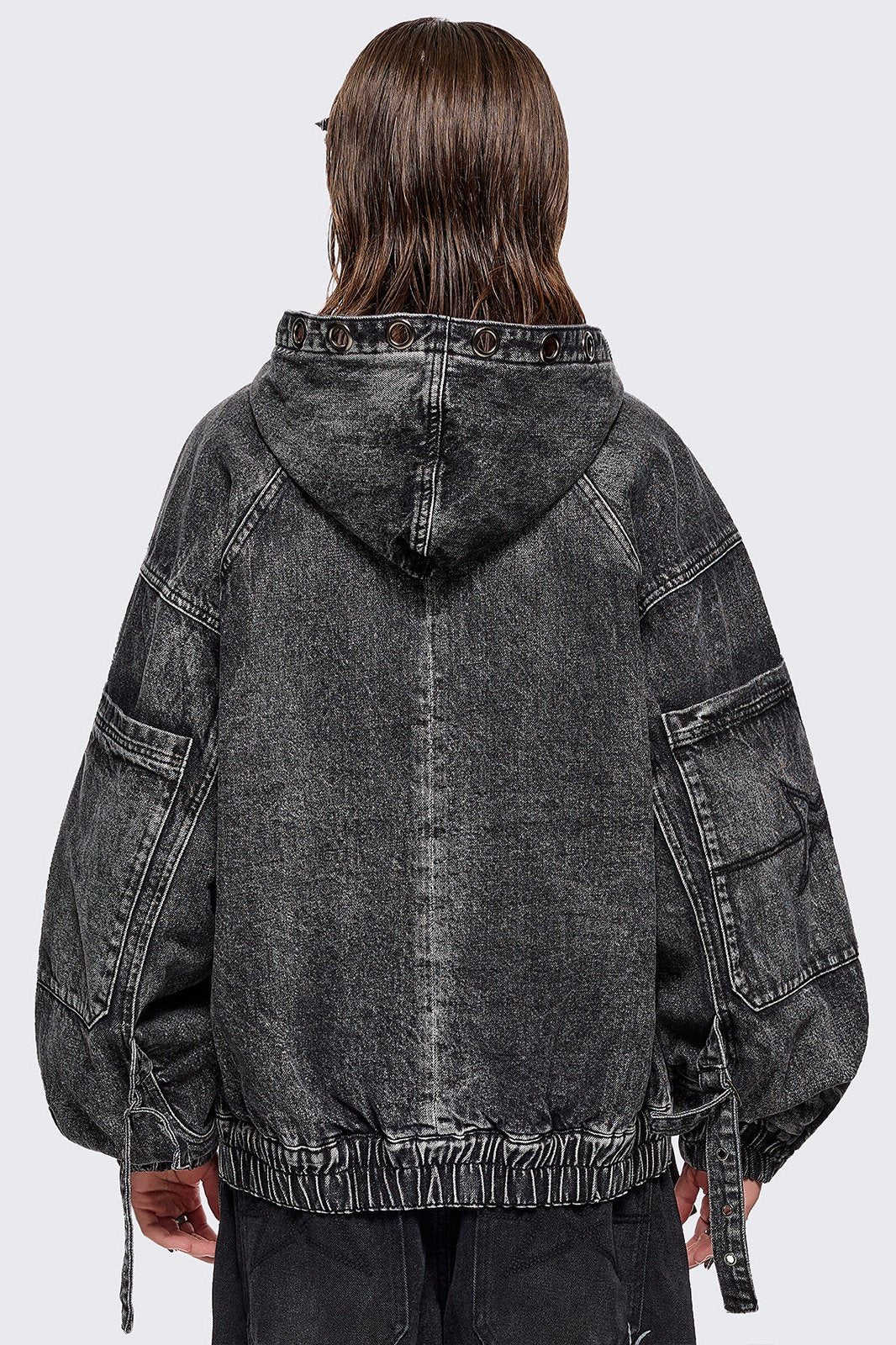 Minga London Zade Denim Bomber Jacket