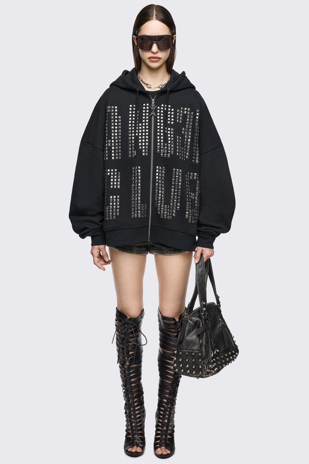 Minga London Angel Club Zip Up Hoodie