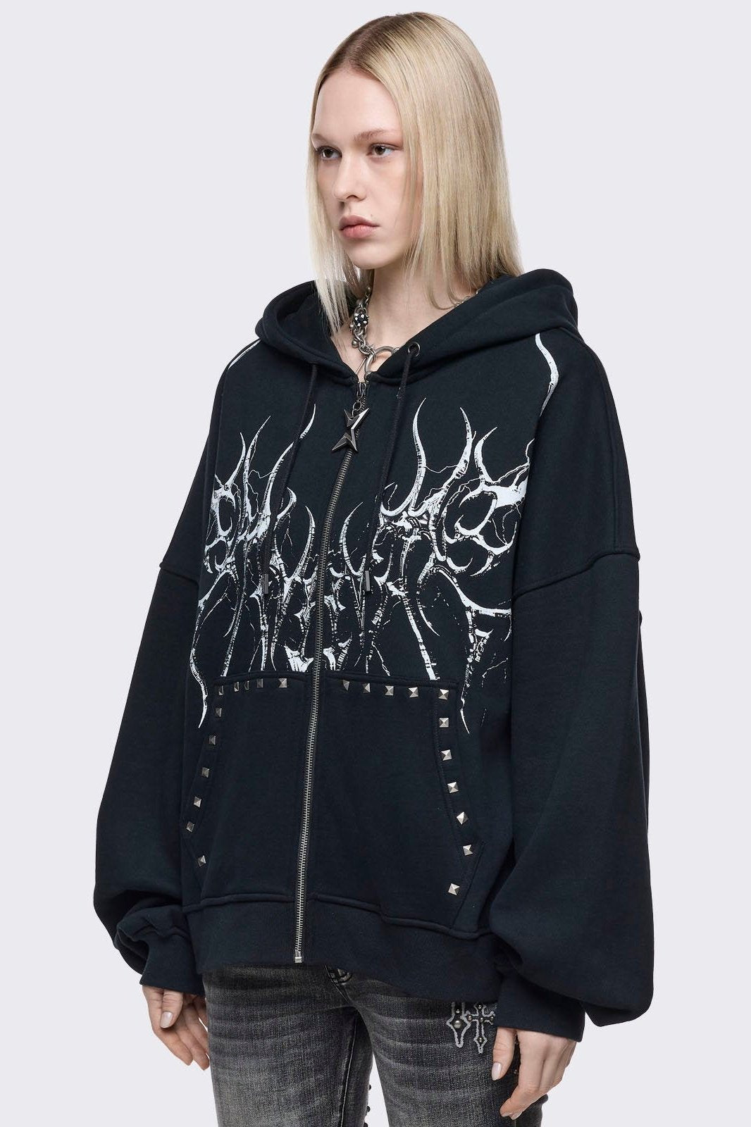 Minga London Hearth of Horns Zip Up Hoodie