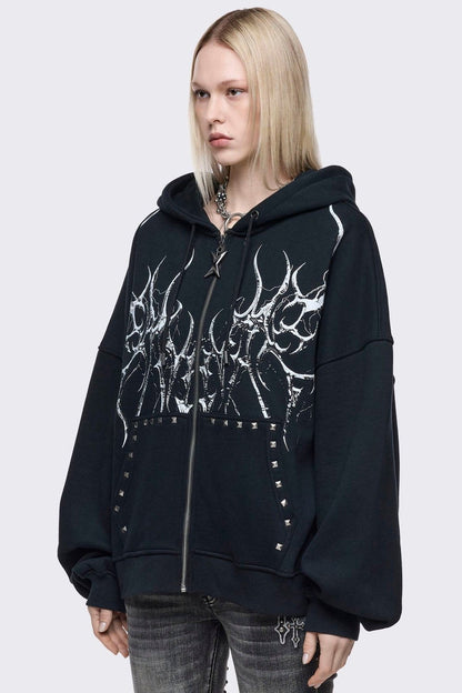 Minga London Hearth of Horns Zip Up Hoodie