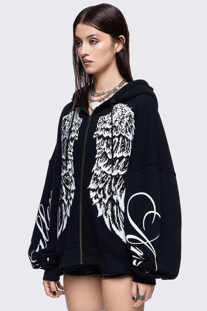 Minga London Fallen Angel Zip Up Hoodie