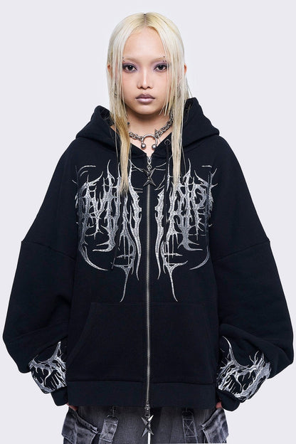 Minga London Venom Zip Up Hoodie