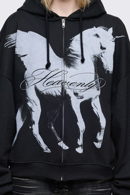 Minga London Heavenly Alicorn Zip Up Hoodie