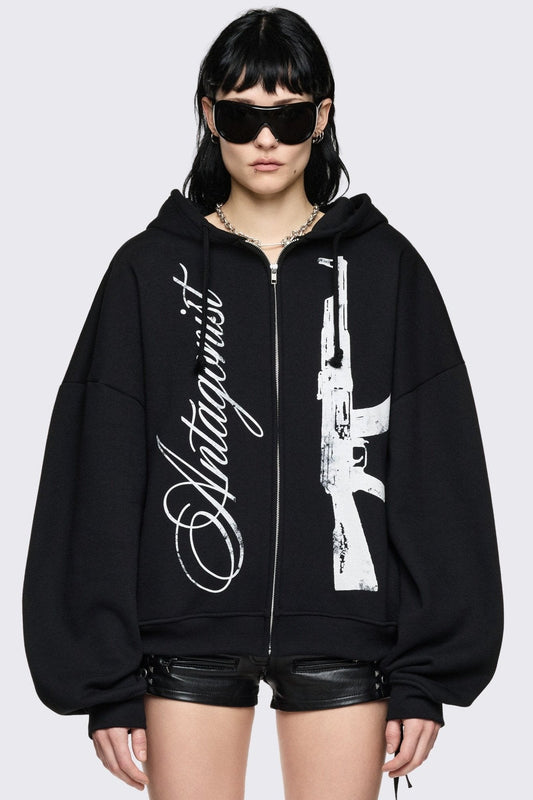 Minga London Antagonist Zip Up Hoodie