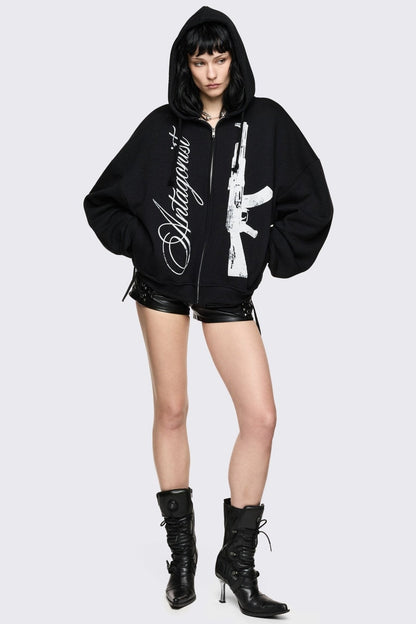 Minga London Antagonist Zip Up Hoodie