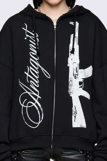 Minga London Antagonist Zip Up Hoodie
