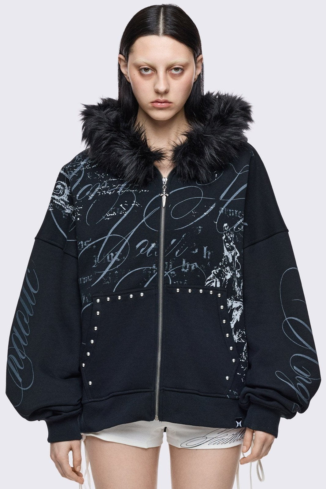 Minga London Divine Trouble Zip Up Hoodie