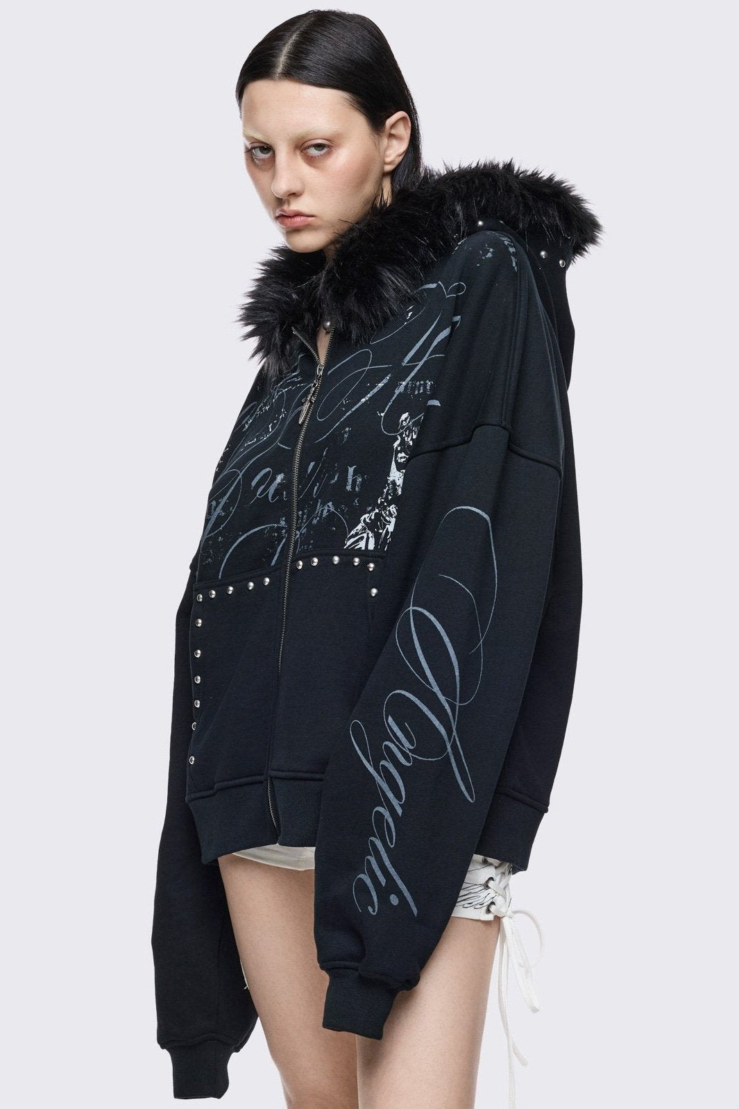 Minga London Divine Trouble Zip Up Hoodie