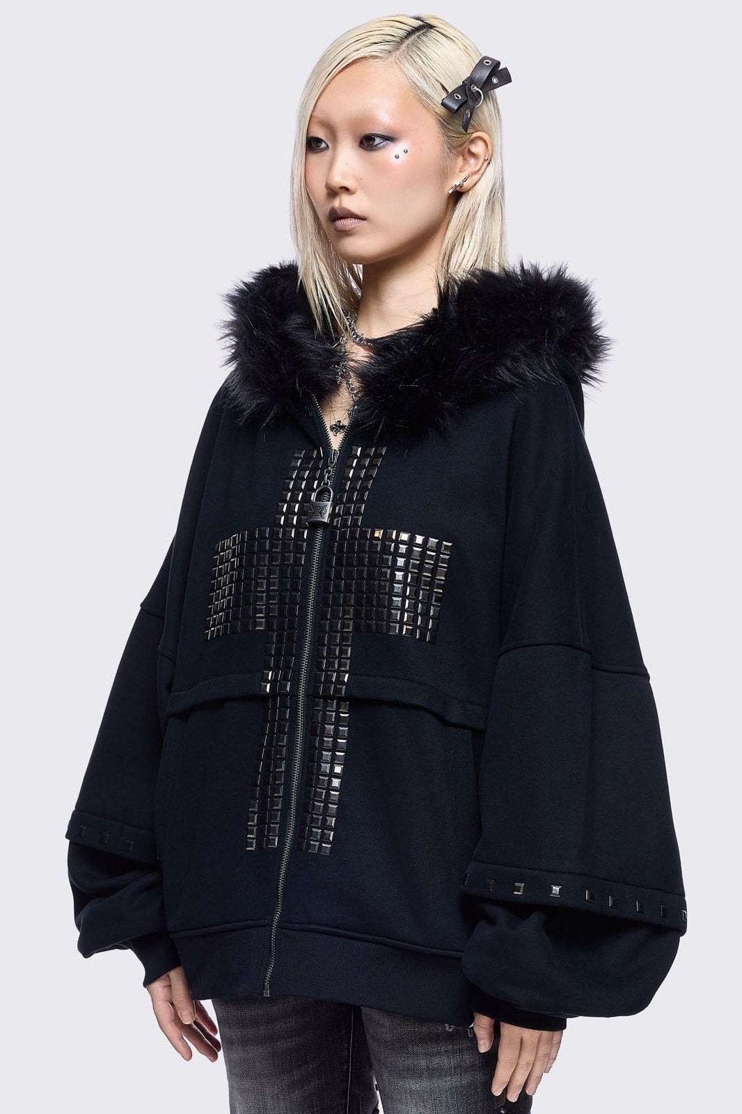 Minga London Pray 4 Me Zip Up Hoodie