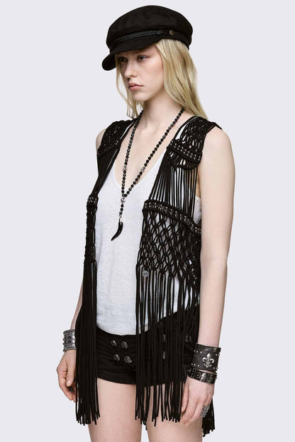 Minga London Ingrid Macrame Waistcoat