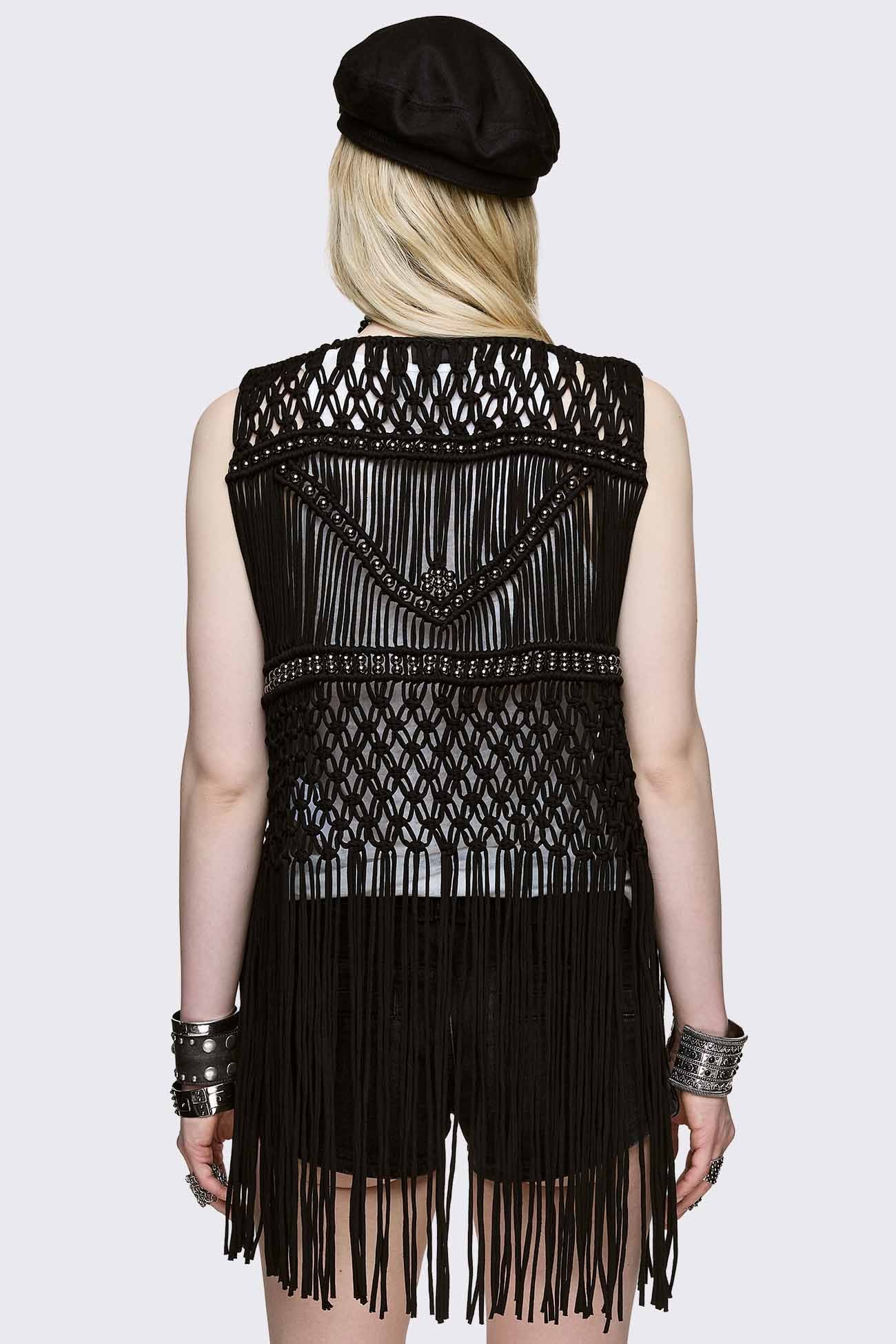 Minga London Ingrid Macrame Waistcoat