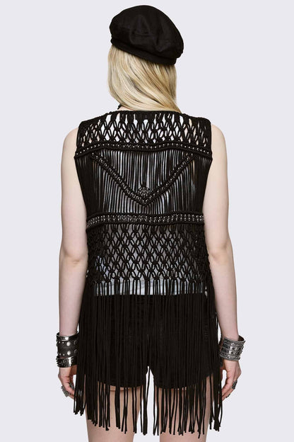 Minga London Ingrid Macrame Waistcoat