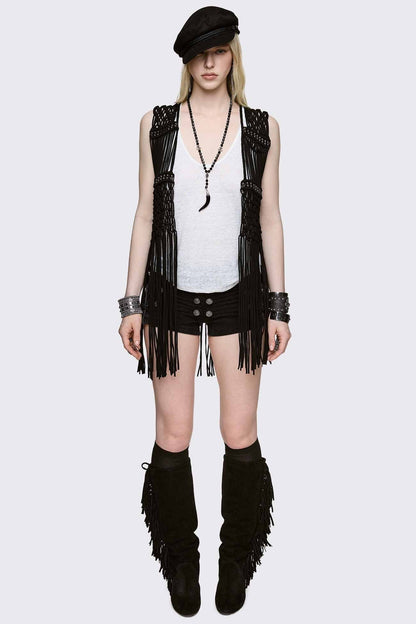 Minga London Ingrid Macrame Waistcoat