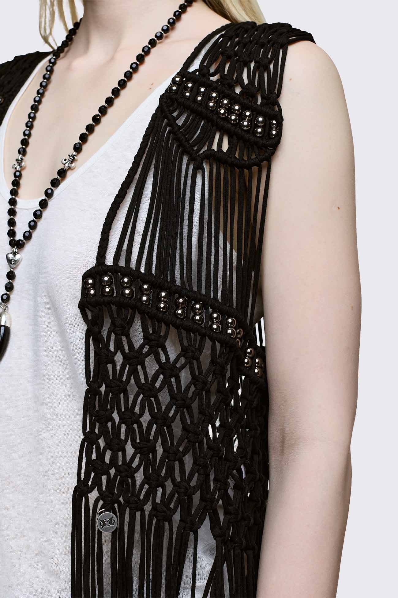 Minga London Ingrid Macrame Waistcoat