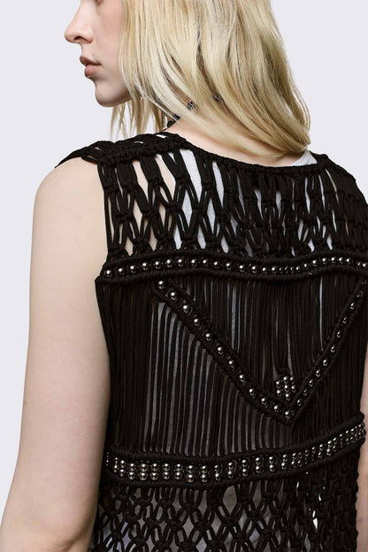 Minga London Ingrid Macrame Waistcoat