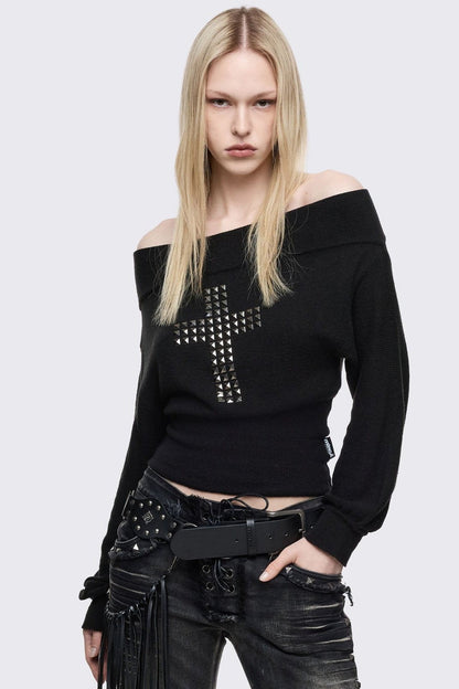 Minga London Grace Off-Shoulder Sweater