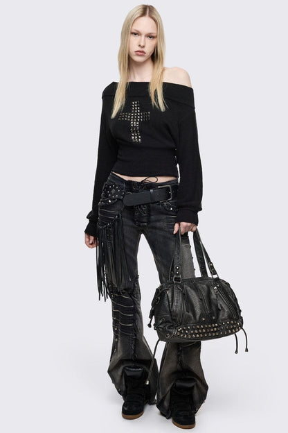 Minga London Grace Off-Shoulder Sweater
