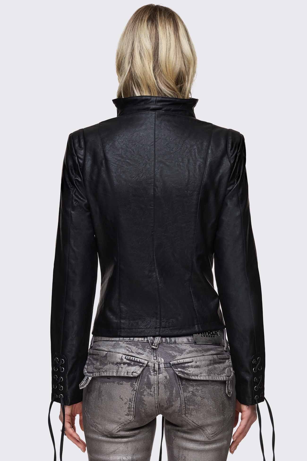 Minga London Dimension Lace Up Funnel Jacket