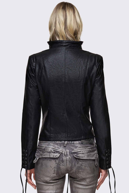 Minga London Dimension Lace Up Funnel Jacket
