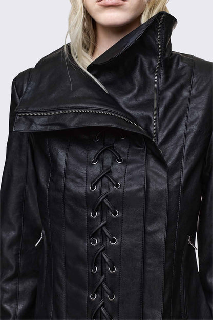 Minga London Dimension Lace Up Funnel Jacket