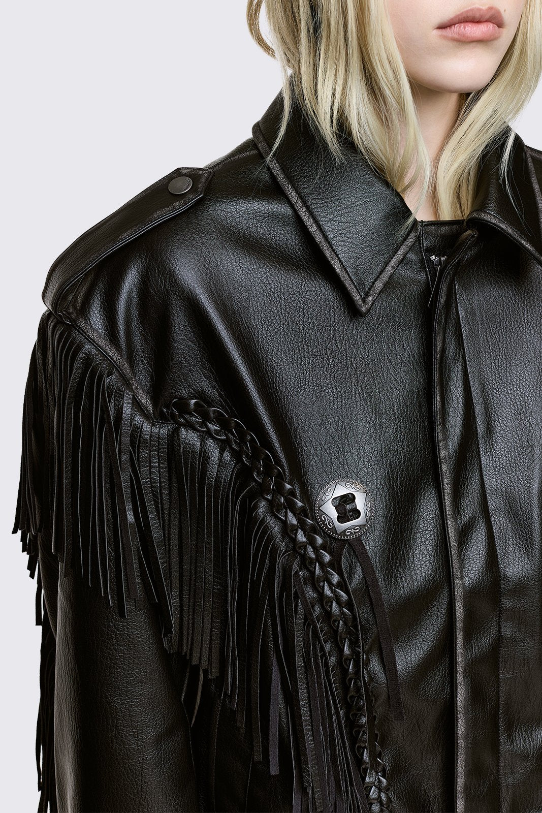 Minga London Nomad Fringe Biker Jacket