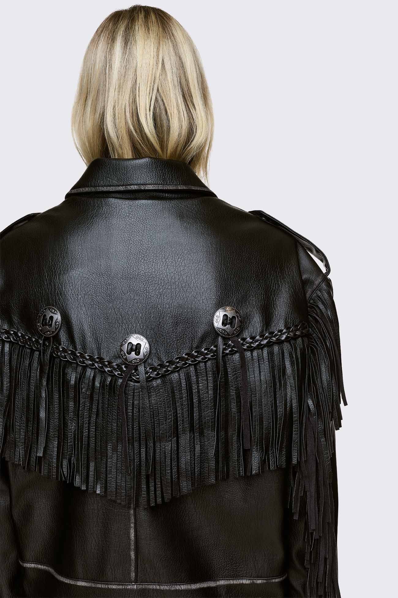 Minga London Nomad Fringe Biker Jacket