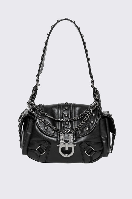 Minga London Sloane Studded Faux Leather Shoulder Bag