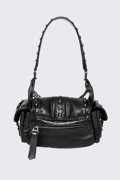 Minga London Sloane Studded Faux Leather Shoulder Bag