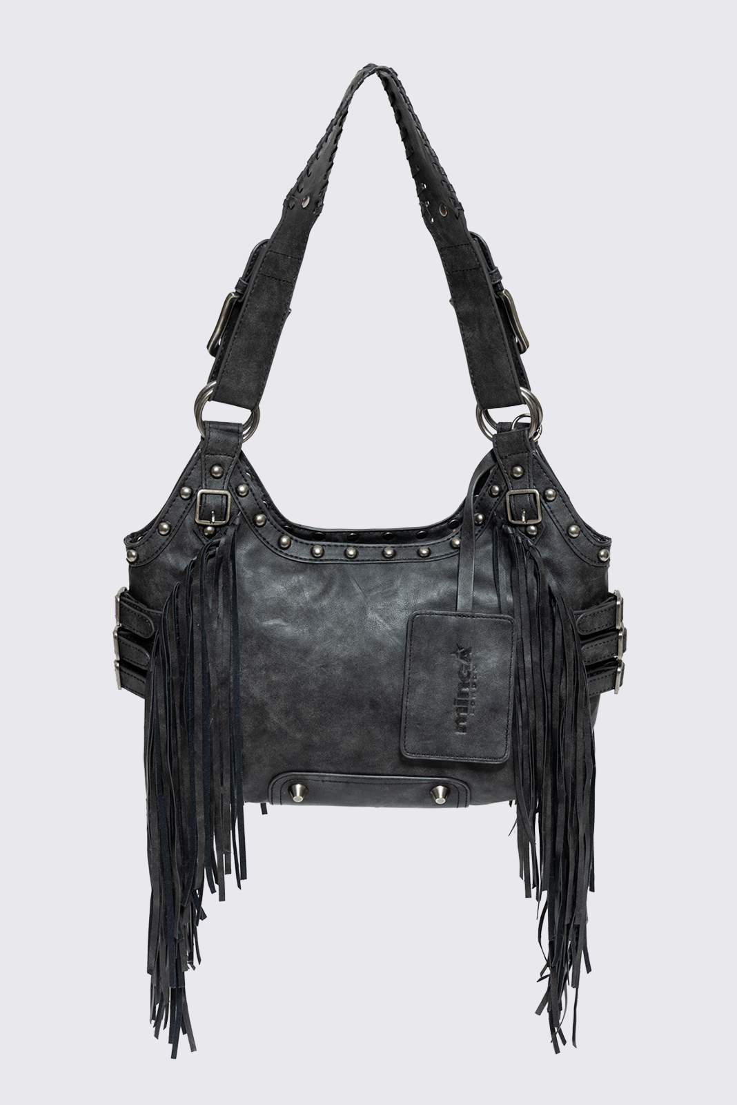 Minga London Suki Fringe Faux Shoulder Bag