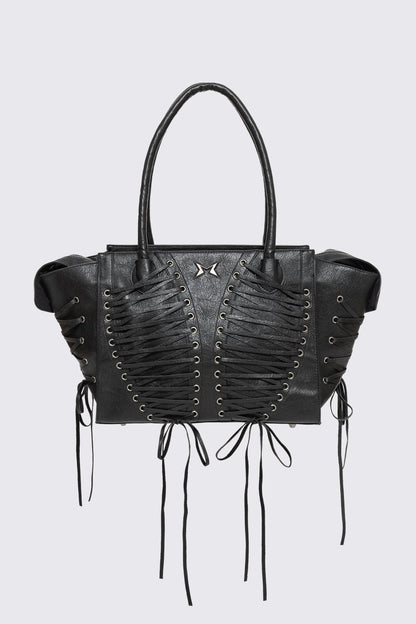 Minga London Avery Lace-Up Shoulder Bag
