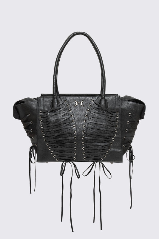 Minga London Avery Lace-Up Shoulder Bag