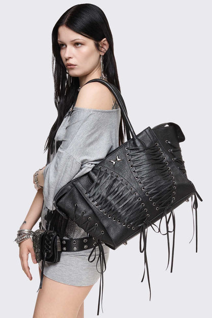 Minga London Avery Lace-Up Shoulder Bag