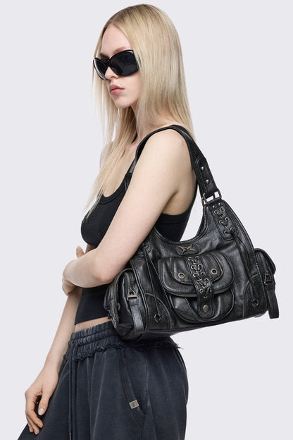 Minga London Jules Faux Leather Shoulder Bag