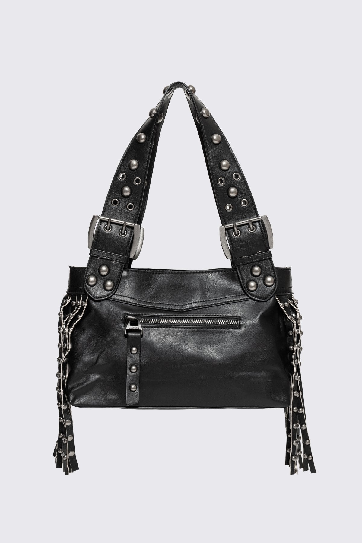 Minga London Fern Studded Fringe Shoulder Bag