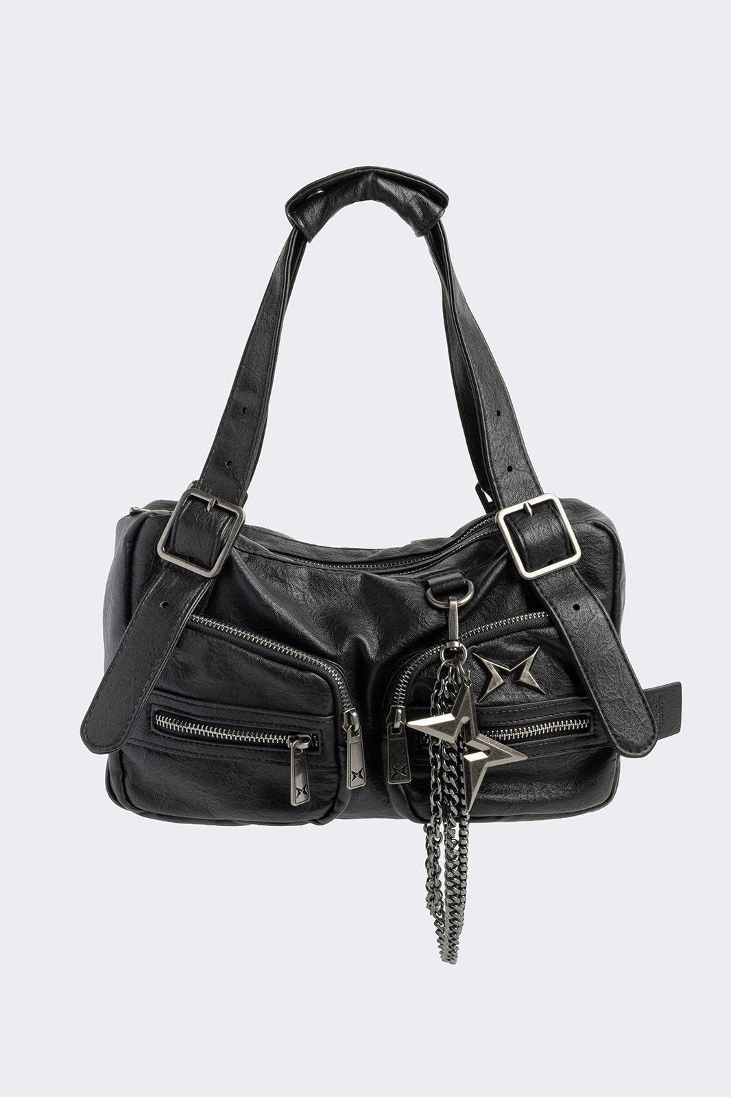 Minga London Soot Faux Leather Shoulder Bag