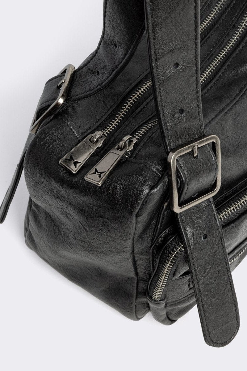 Minga London Soot Faux Leather Shoulder Bag