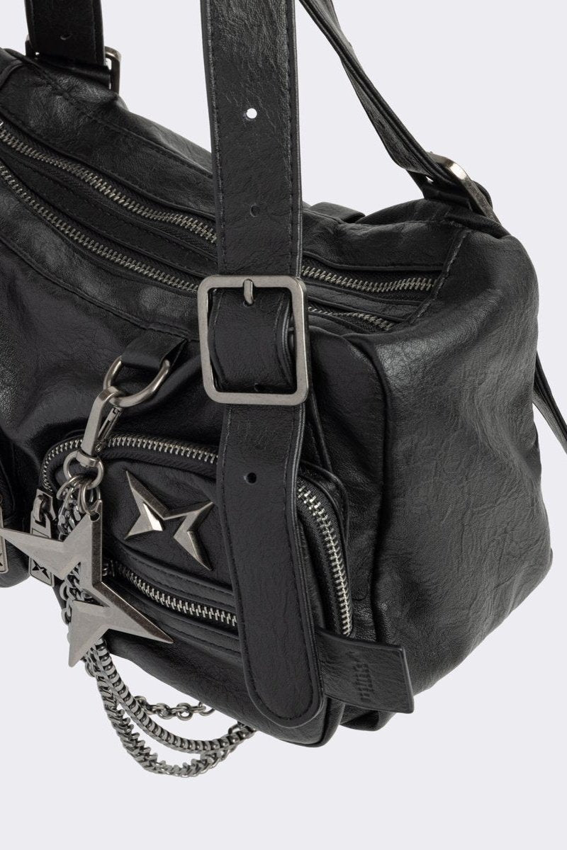 Minga London Soot Faux Leather Shoulder Bag