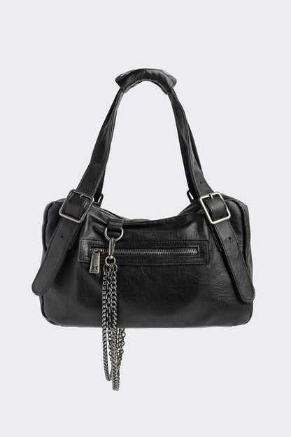 Minga London Soot Faux Leather Shoulder Bag