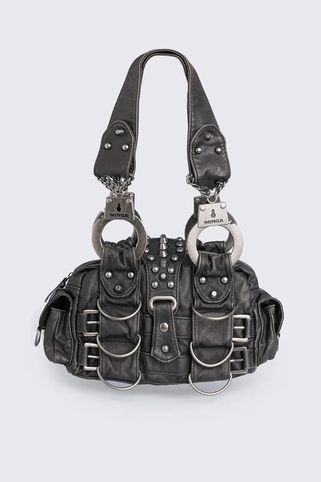 Minga London Mugshot Faux Leather Shoulder Bag