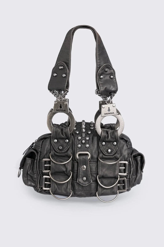 Minga London Mugshot Faux Leather Shoulder Bag