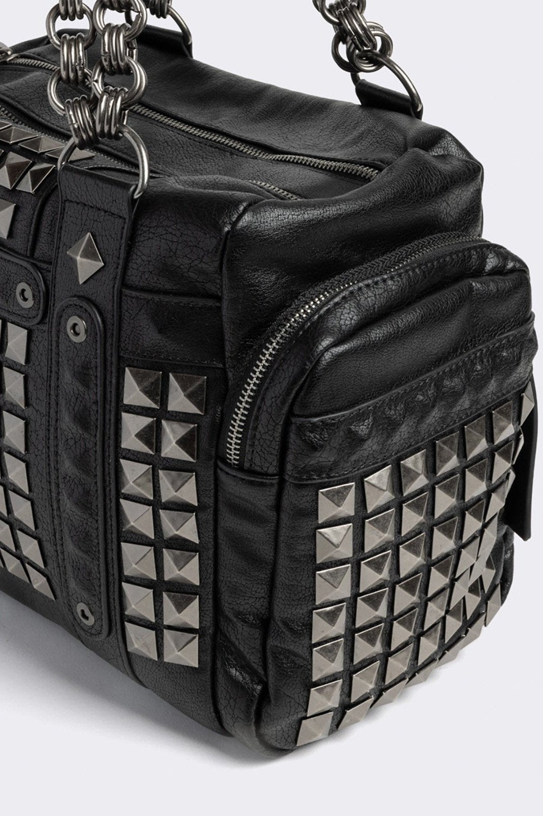 Minga London Ruthless Studded Faux Leather Shoulder Bag