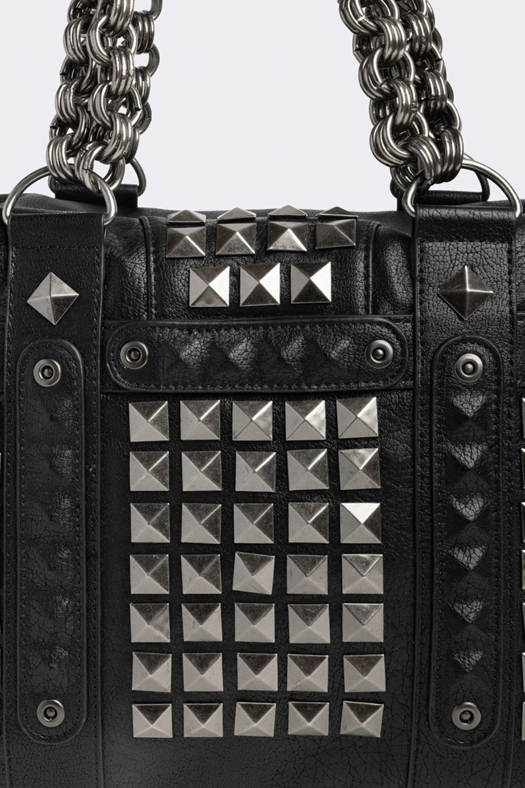 Minga London Ruthless Studded Faux Leather Shoulder Bag