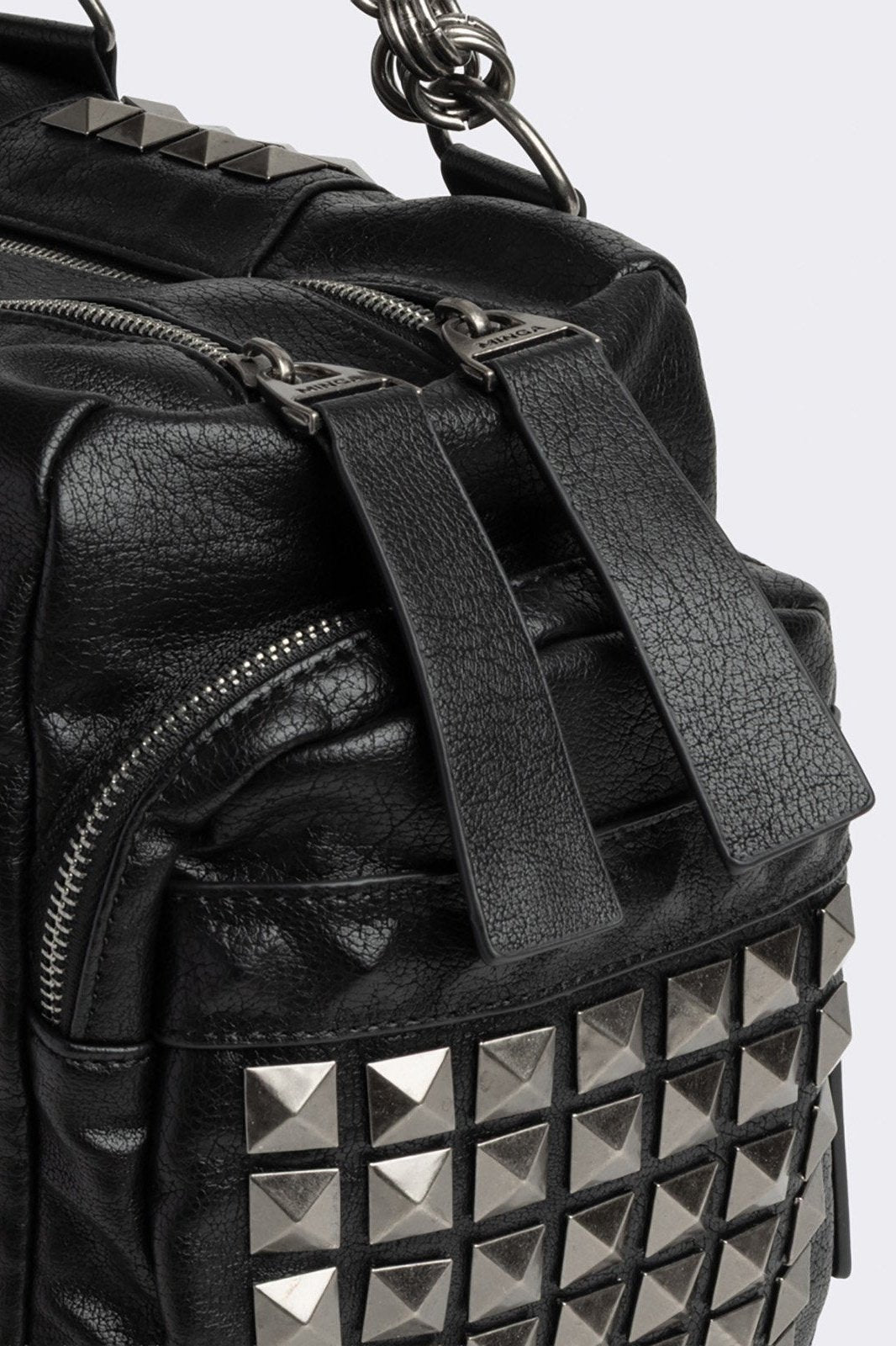 Minga London Ruthless Studded Faux Leather Shoulder Bag