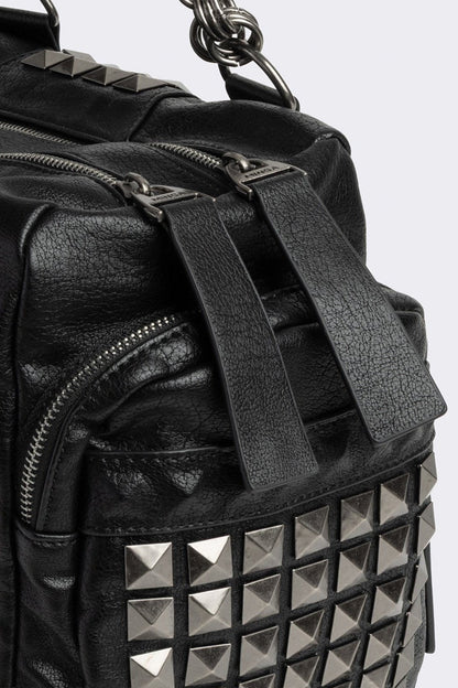 Minga London Ruthless Studded Faux Leather Shoulder Bag