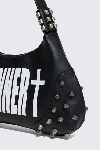 Minga London Sinner Graphic Faux Leather Shoulder Bag